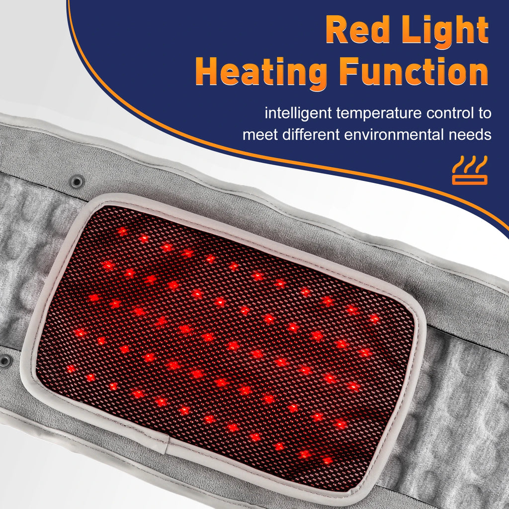 Lumbar Decompression Belt with Red Light Therapy and Vibration Support Fascia Gun Tidesmit
