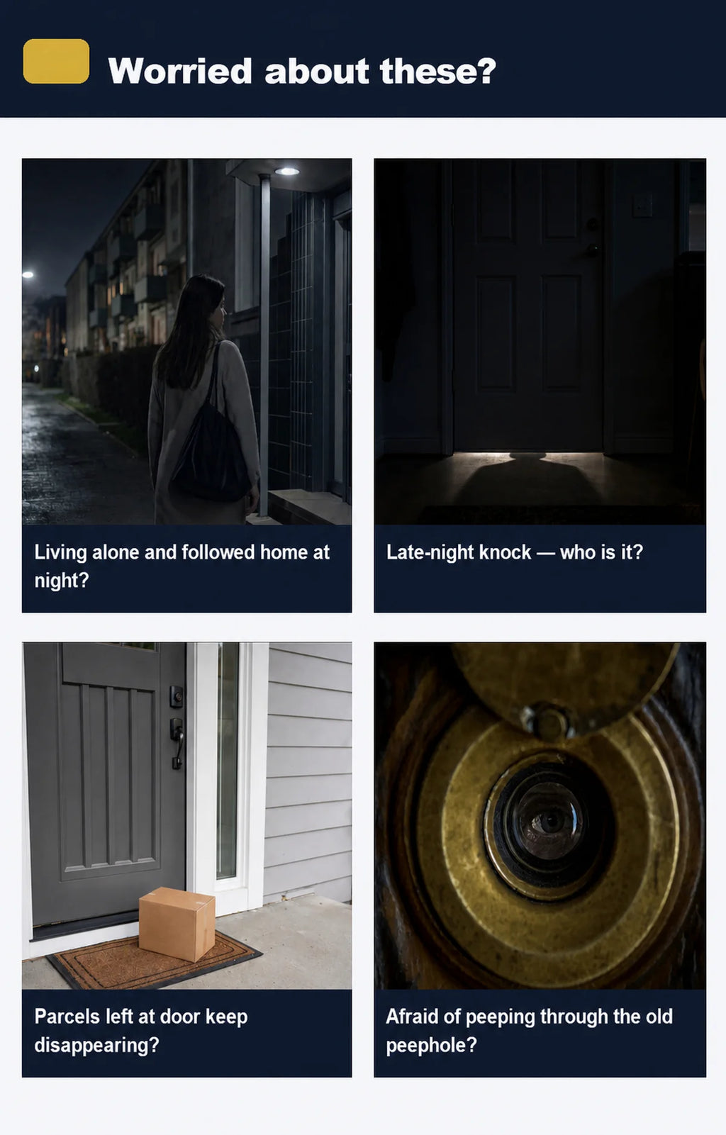 Danmini 4.3inch IR-CUT SmartLife Door Peephole Camera WiFi Tuya 2K 3MP 120° Doorbell Night Vision Digital Door Video Eye