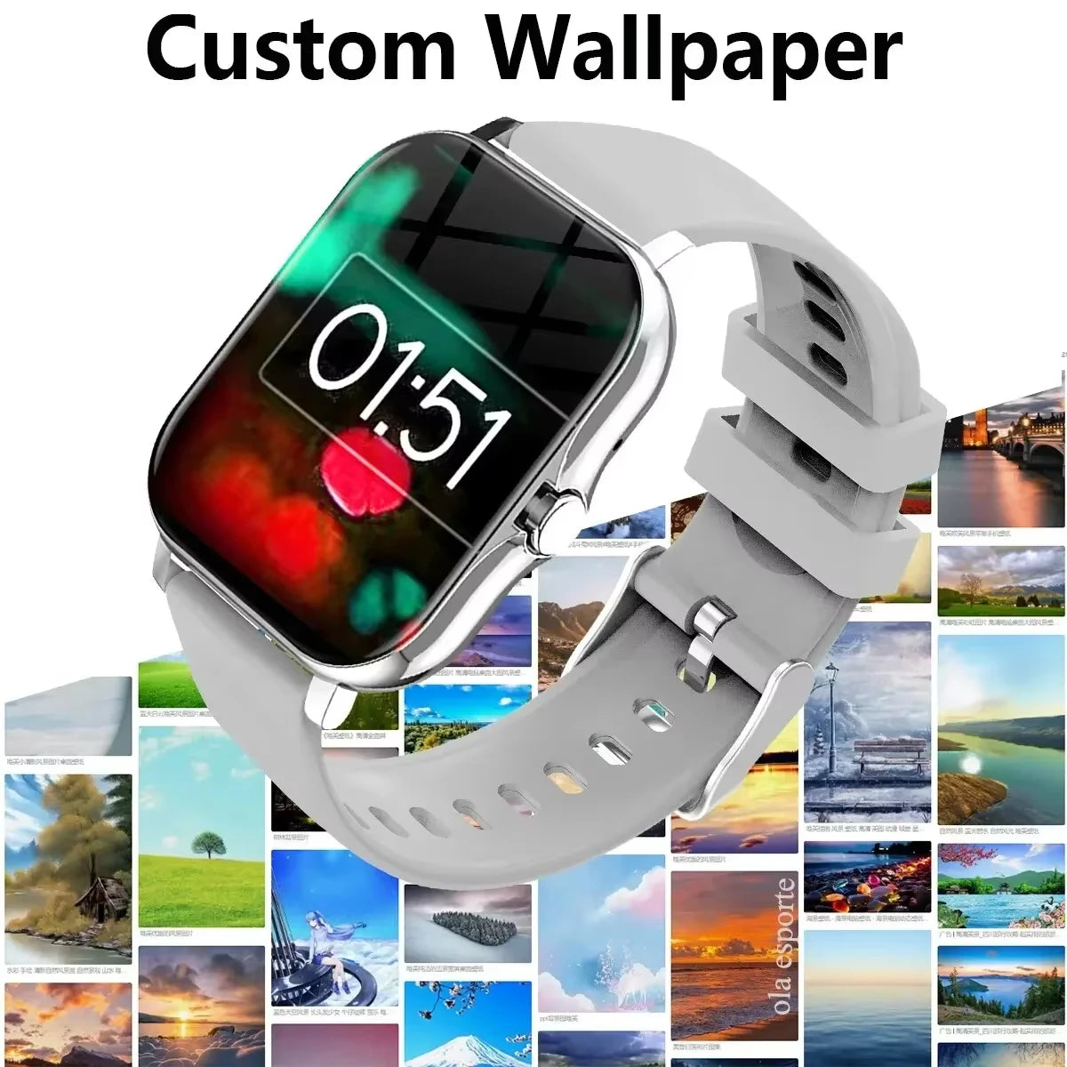 2026 New Smart Watch 1.83'' Inch HD Screen Bluetooth Call Sleep Blood Oxygen Pressure Health Monitoring Watches For Women Men