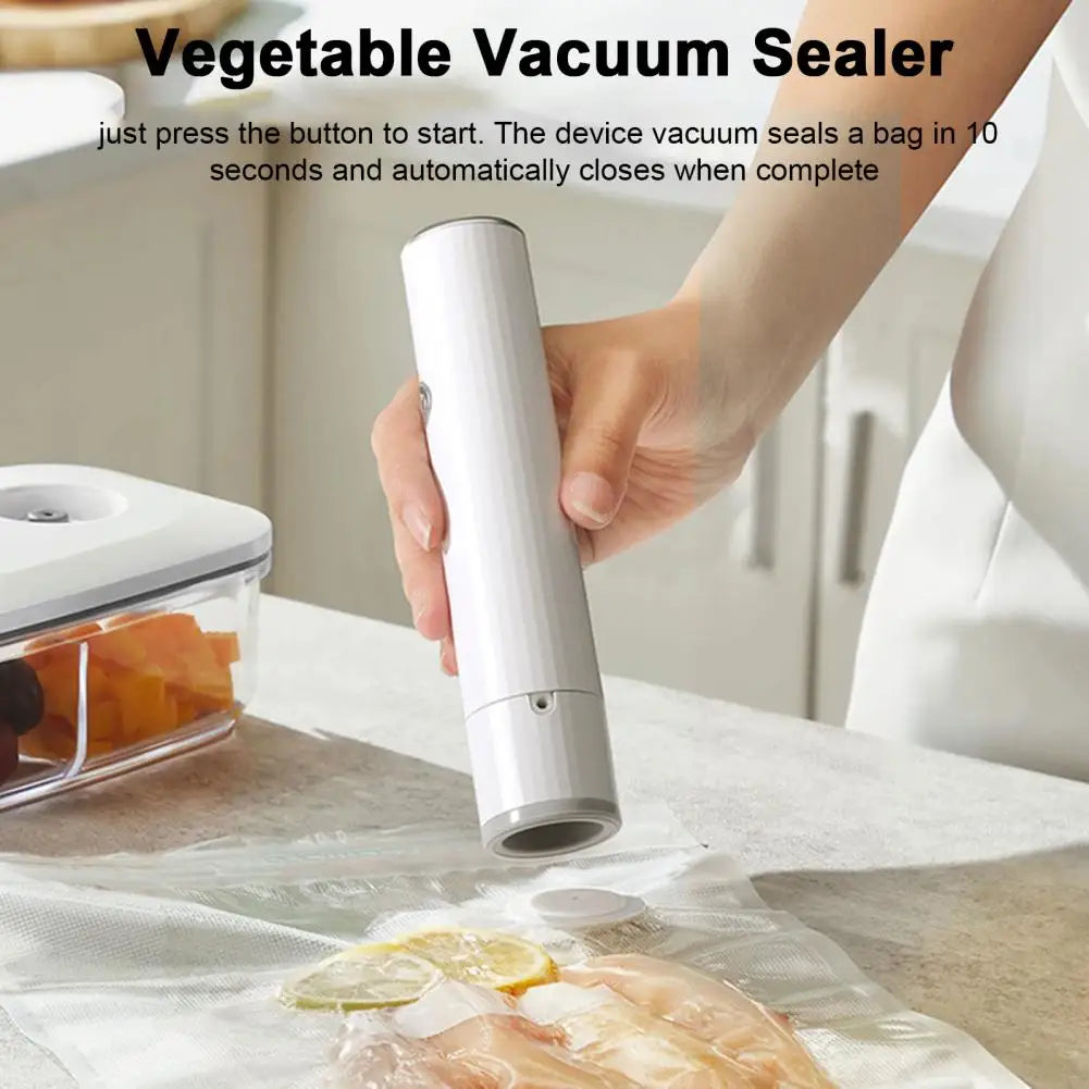 Vegetable Vacuum Sealer Long-lasting Food Preservation Device Compact Rechargeable Electric Air Pump for Food Vacuum Sealing