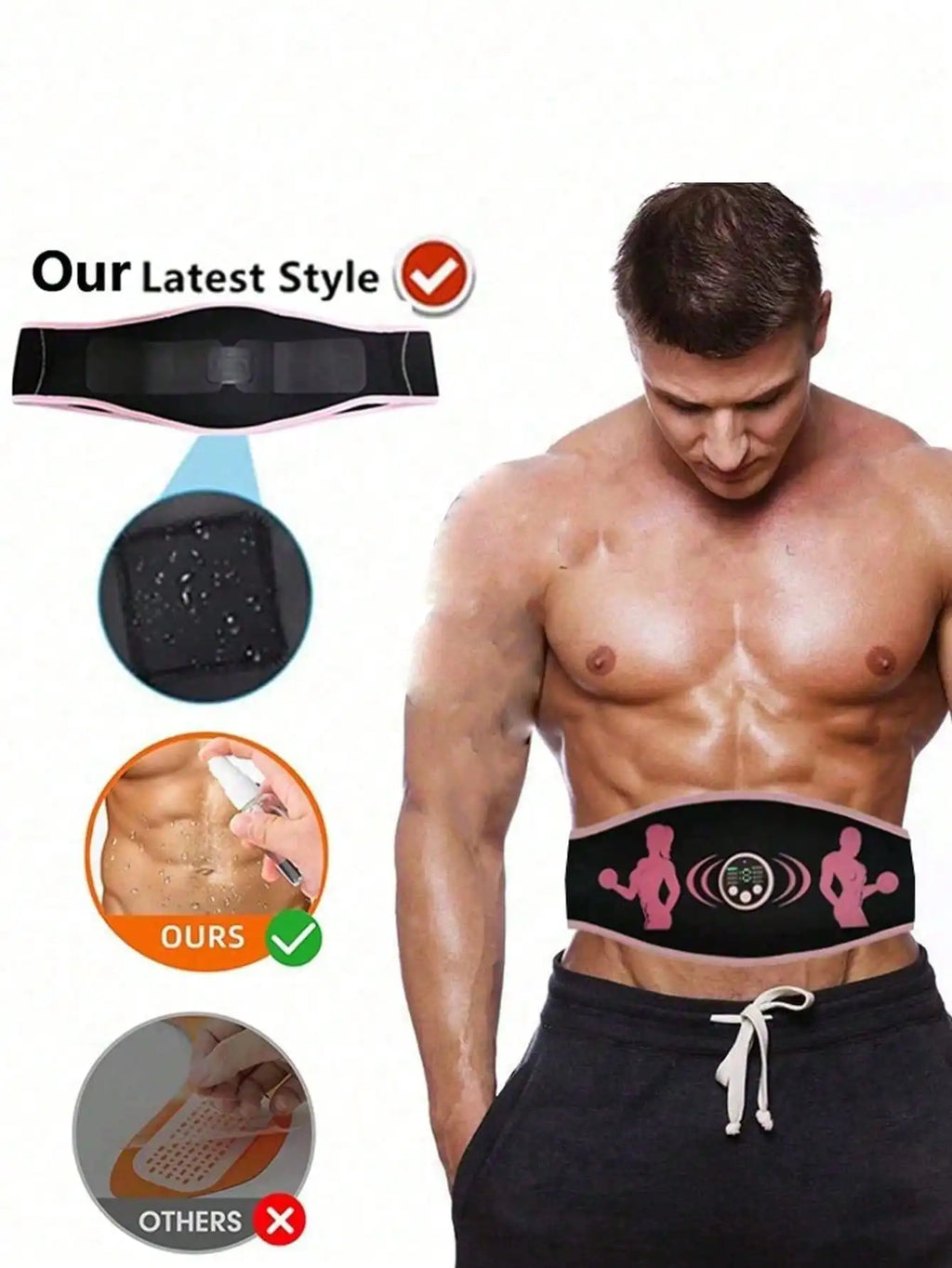 Portable Deep Tissue Massage Gun - Pink Percussive Therapy Device Fascia Gun Tidesmit