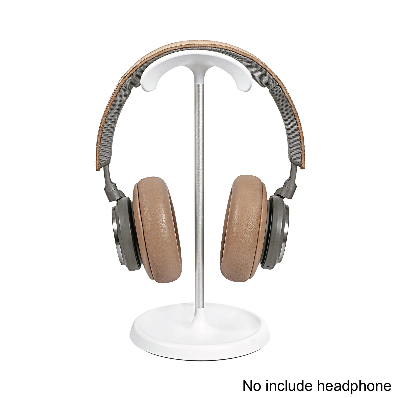 Curved Headphone Stand & Storage Tray for Over-Ear Headphones WHITE Tidesmit