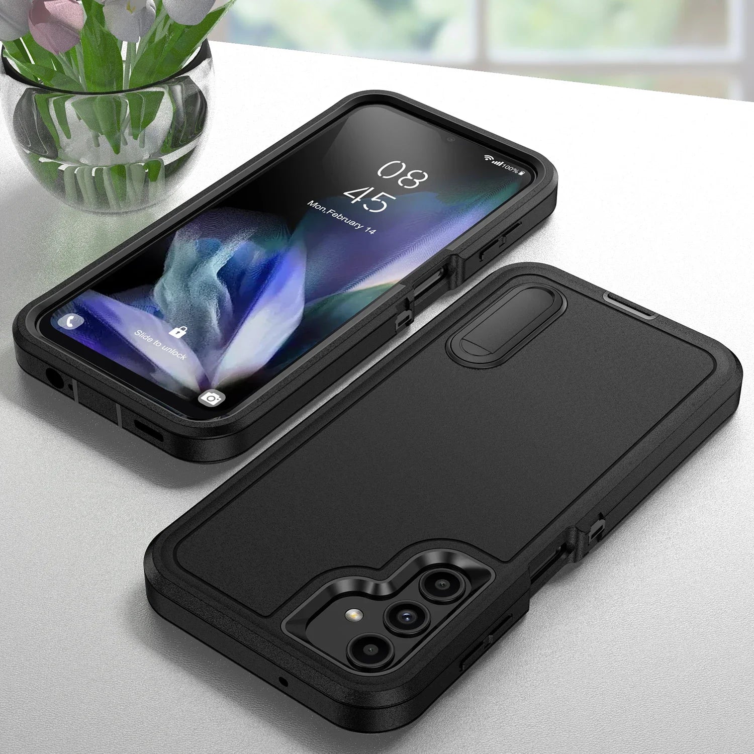 Samsung Galaxy A56 Case with Integrated Kickstand - Shock-Absorbing Cover Tidesmit