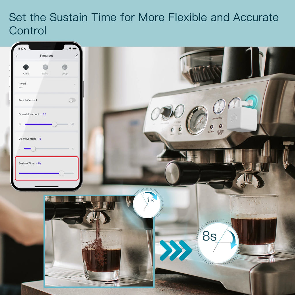 MOES Tuya Fingerbot Button Pusher New Bluetooth finger robot Smart Life App automatic switch Voice Control Alexa Google Home