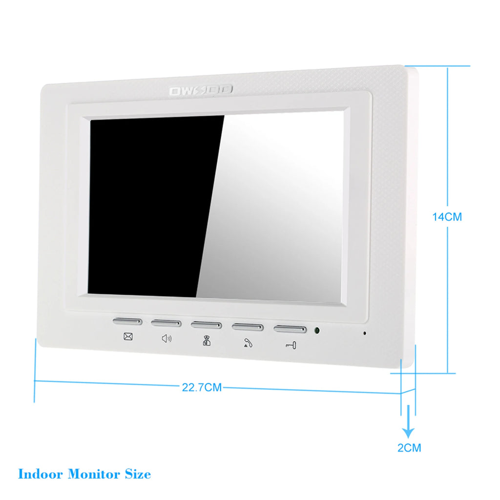 IR-CUT Outdoor Camera 7 inch Wired Video Doorbell Indoor Monitor Visual Intercom Two-way Audio Remote Unlock Video Door Phone