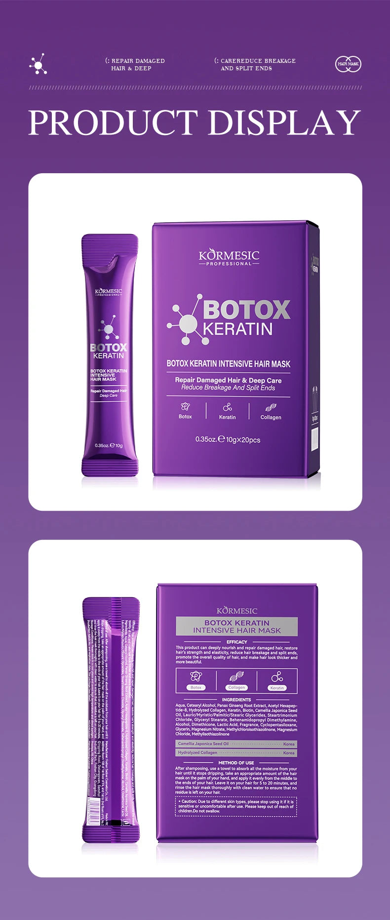 Tidesmit Keratin Botox Hair Mask for deep repair, frizz control, and smooth, shiny hair in 5 seconds.
