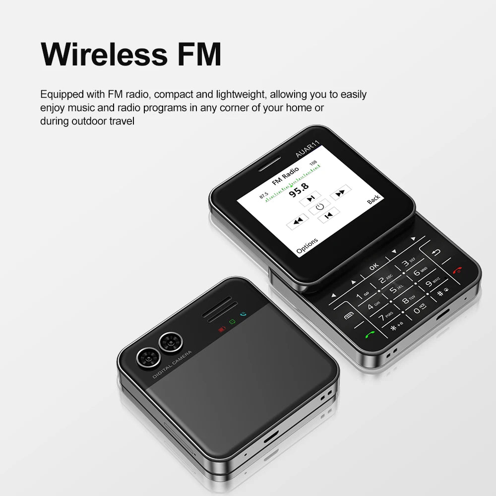Low Price Sale SERVO AUAR11 2G GSM Rotate Screen Dual SIM Speed Dial Magic Voice Flashlight 2.4" Side Slider Square Cellphones