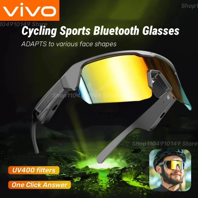 Bluetooth Cycling Sunglasses with Spatial Audio - Tidesmit Black Tidesmit