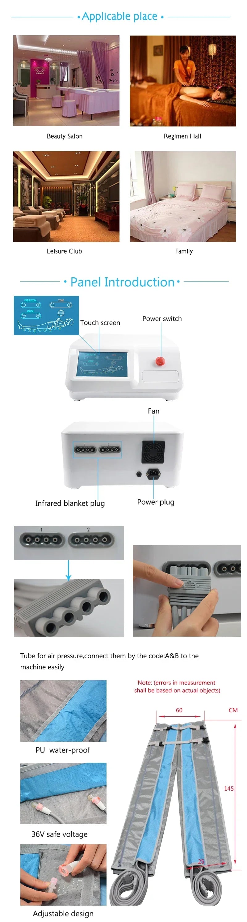 Lymphatic Drainage Massage Machine | Portable Air Compression 220V Relaxation Treatment Tidesmit