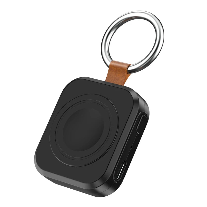 Portable Magnetic Watch Charger for Apple & Samsung Fast Charging Black For Apple Tidesmit