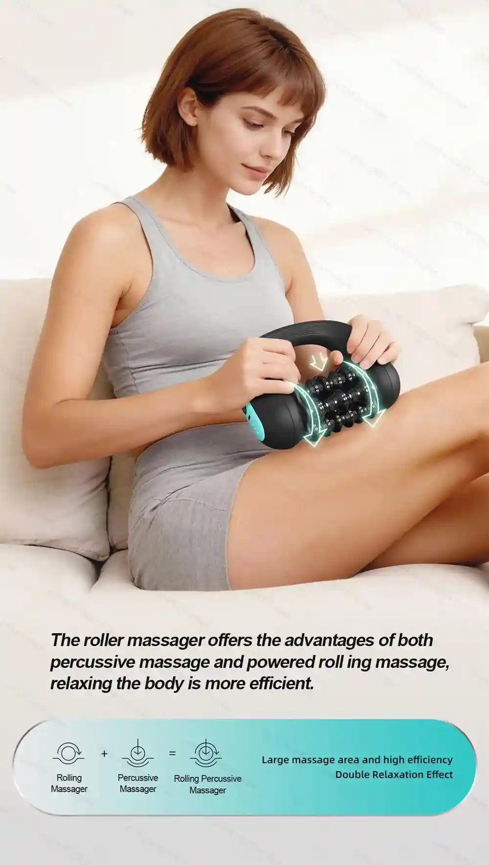 Electric Massage Roller for Deep Tissue Muscle Recovery | Tidesmit Massage Roller Tidesmit