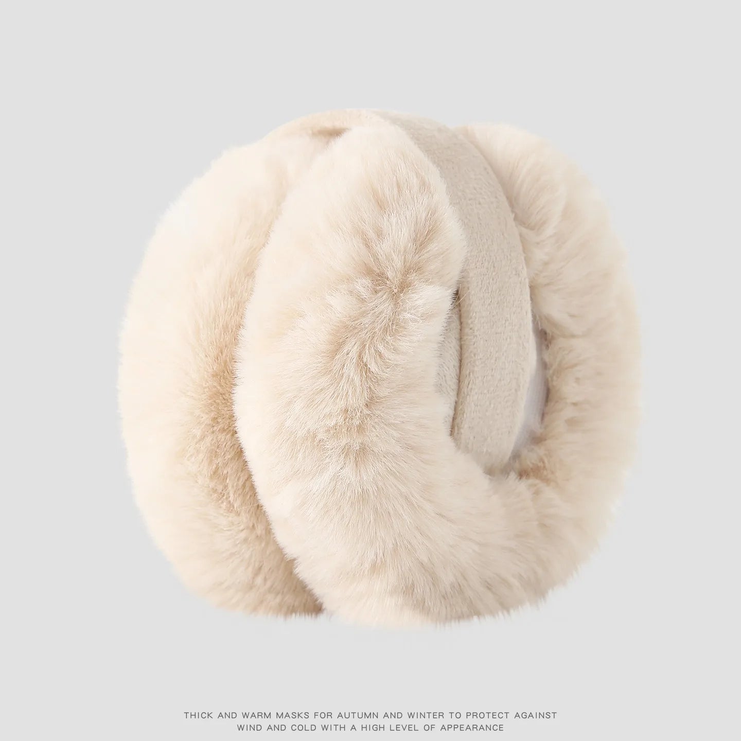 Plush Winter Earmuffs for Women & Men - Soft Fleece Ear Warmers Apricot Tidesmit