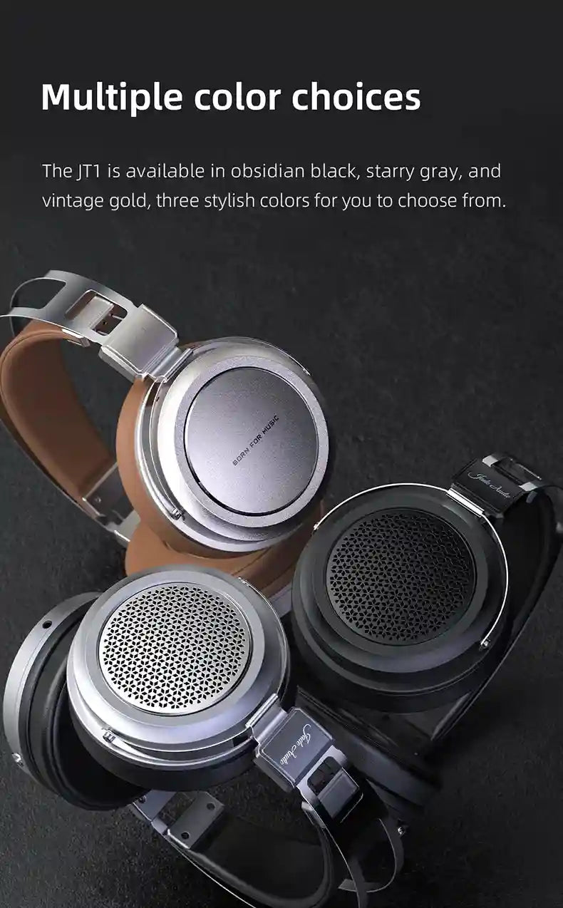 FiiO JT1 Studio Headphones - Over-Ear HiFi Monitor with Mic Tidesmit