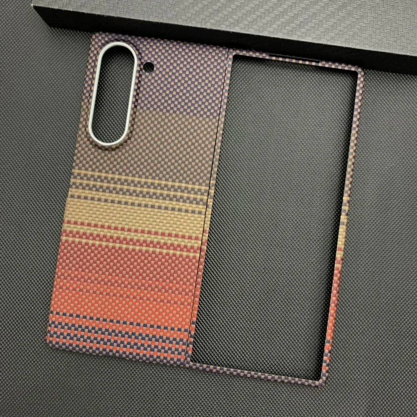 Samsung Z Fold 6 Aramid Fiber Case - Military-Grade Slim Magnetic Cover Sunset Magnetic Tidesmit