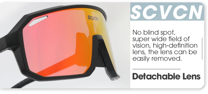 SCVCN Cycling Glasses Outdoor Sports Bicycle Sunglasses Women Road Bike Glasses Men MTB Cycling Sunglasses