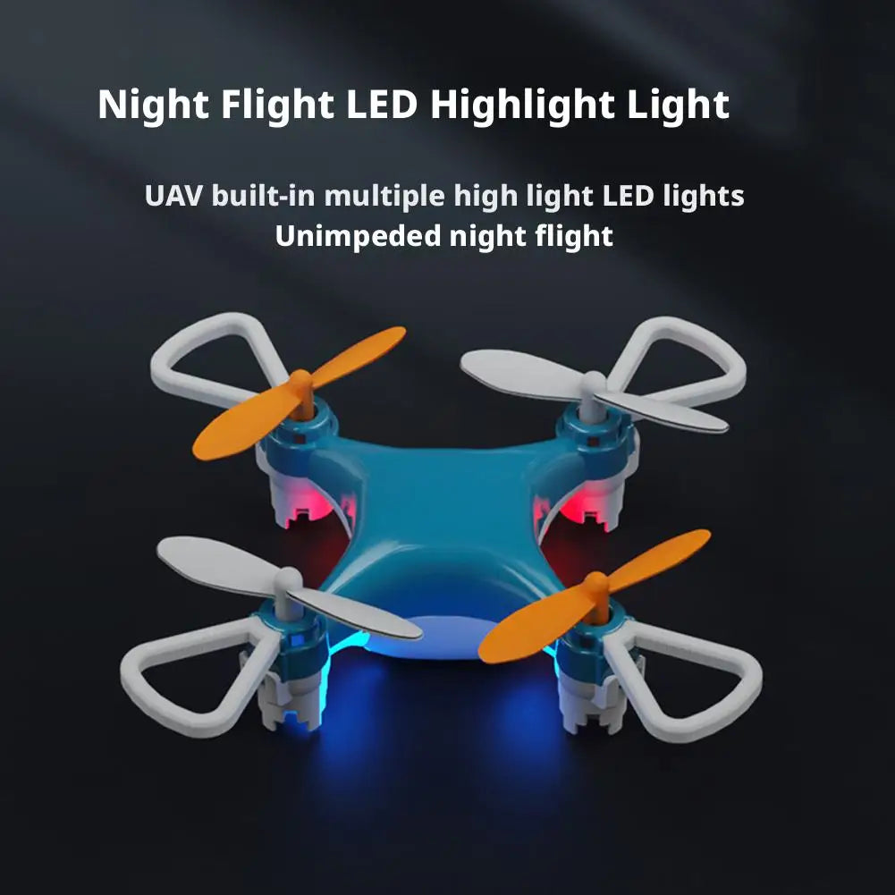 Mini Remote Control Drone - Blue Rechargeable Portable Quadcopter Tidesmit