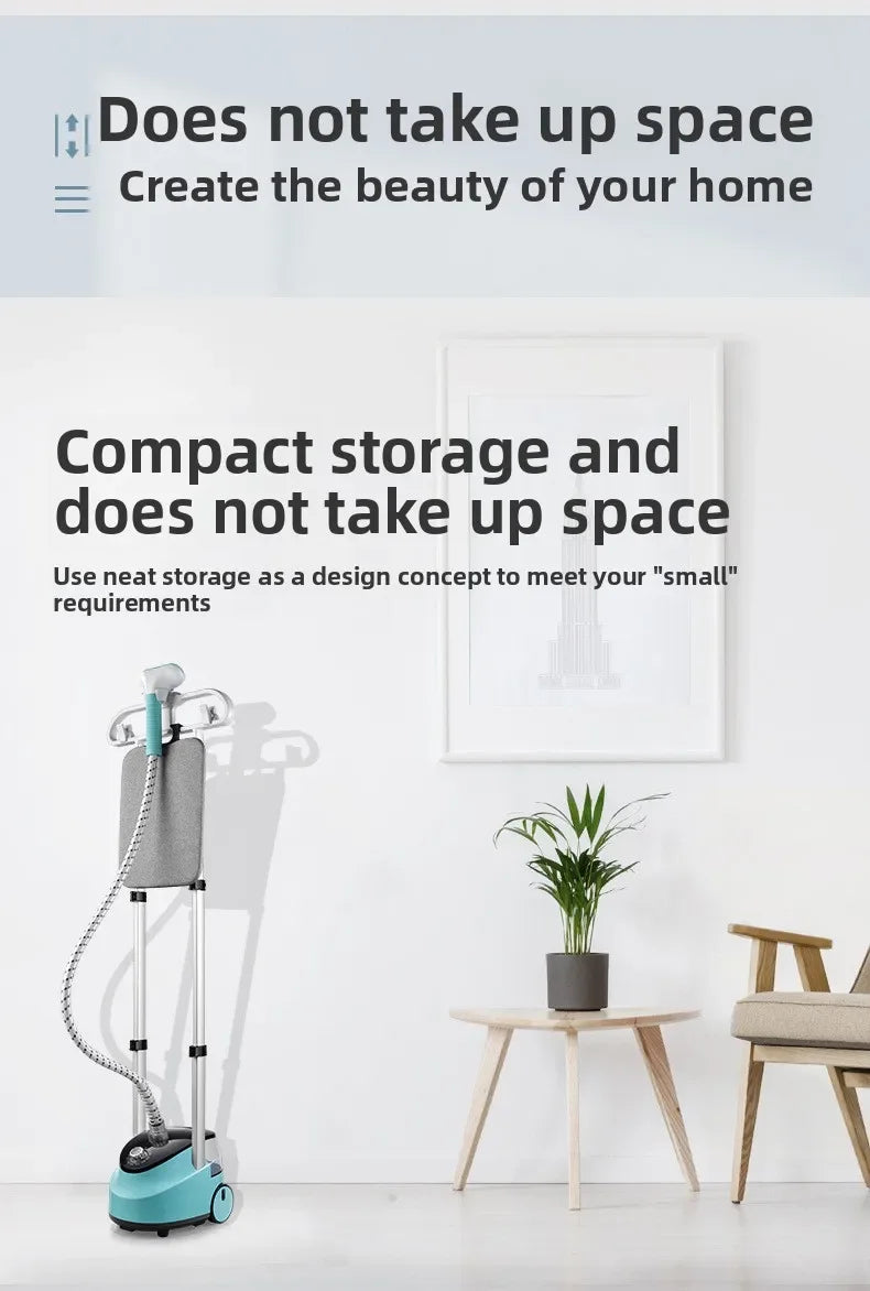 Tidesmit vertical flat hanging electric steam iron with integrated handheld design for efficient home laundry care