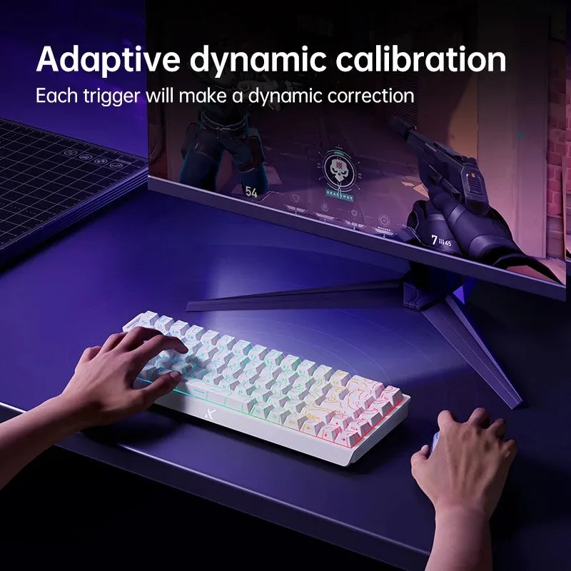 MCHOSE ACE68 Magnetic Keyboard Wired Mechanical Gaming 0.01mm RapidTrigg 8000Hz SOCD/Rs 0.125ms 128K Sampling Rate for Logitech