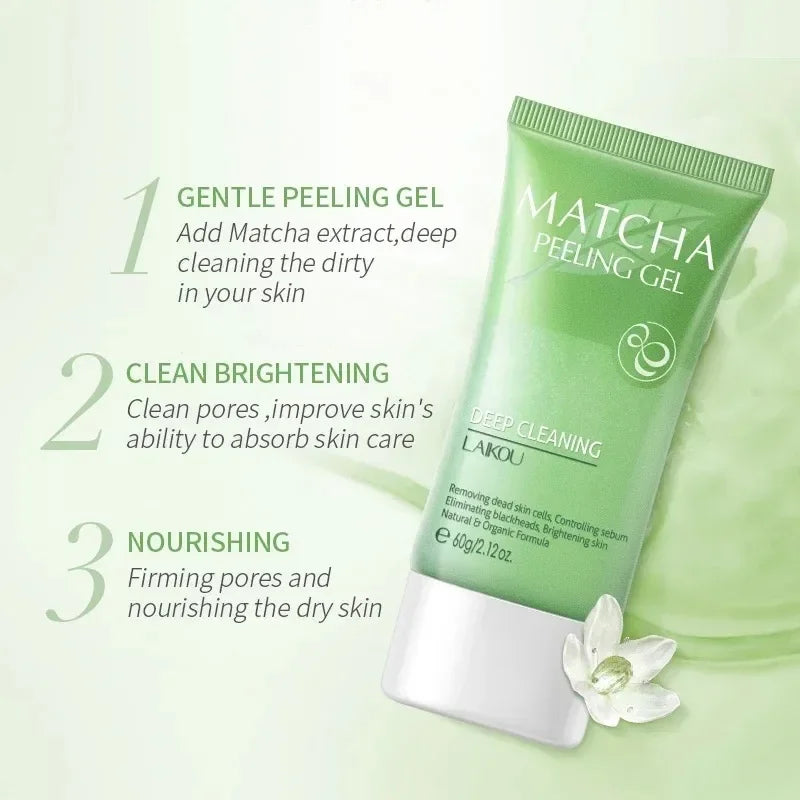 Matcha Exfoliating Peeling Gel | Deep Facial Scrub for Glowing Skin Scrubs Treatments Tidesmit