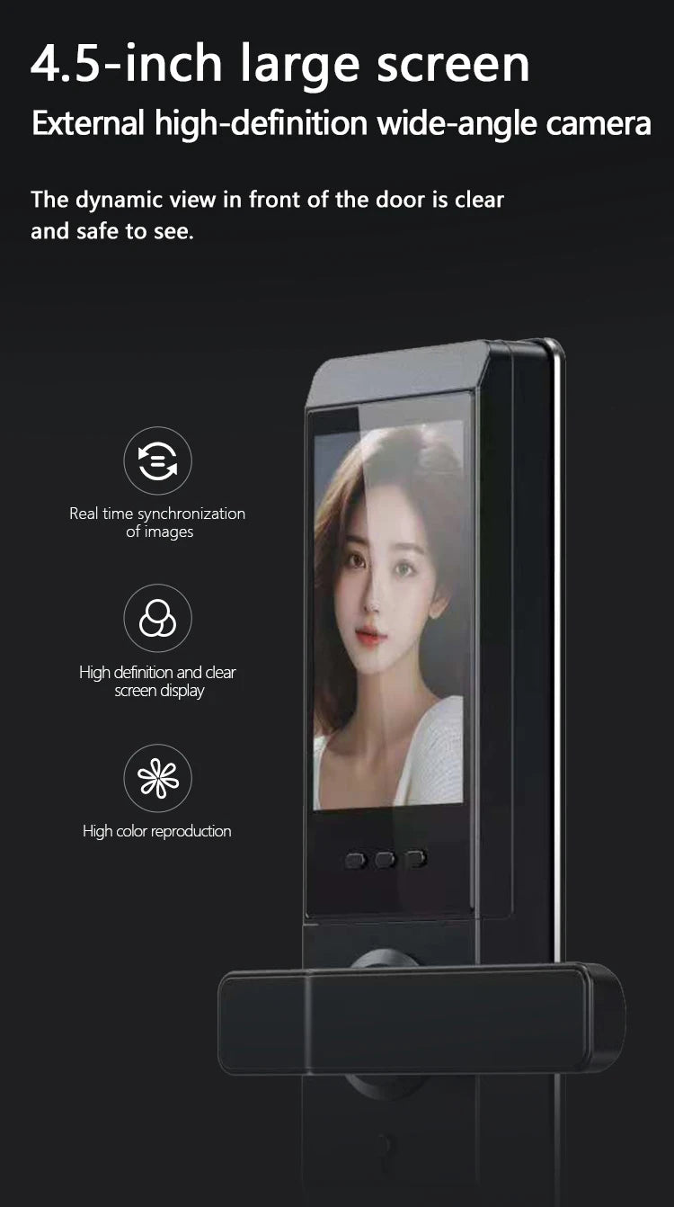 Camera Palm Vein Smart Fingerprint Lock  3D Face Recognition Fingerprint Password Smart Door Lock