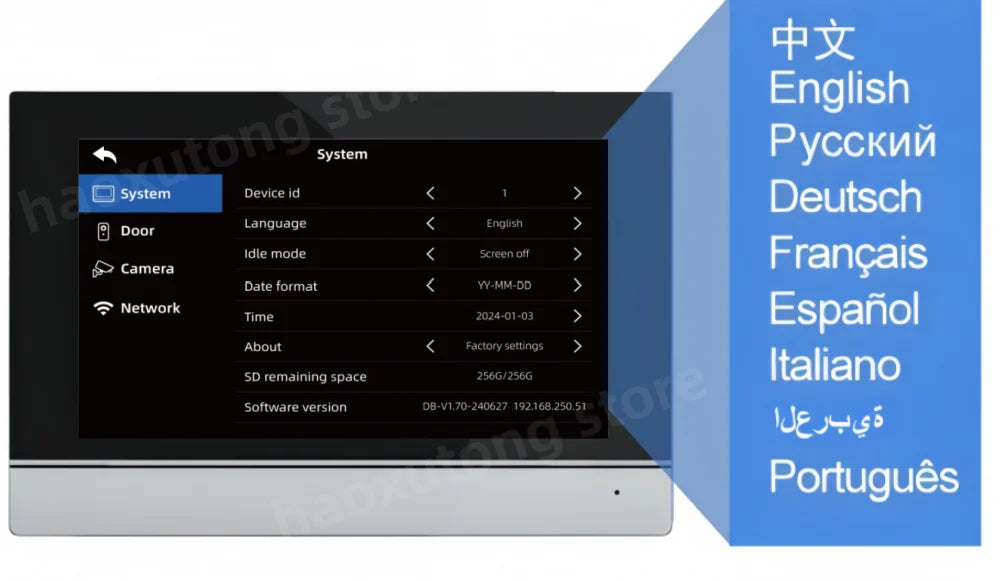 TUYA 1080P 10 Inch Video Intercom Touch Screen Wireless WiFi POE Wired Doorbell RFID Access Control Night Vision Waterproof