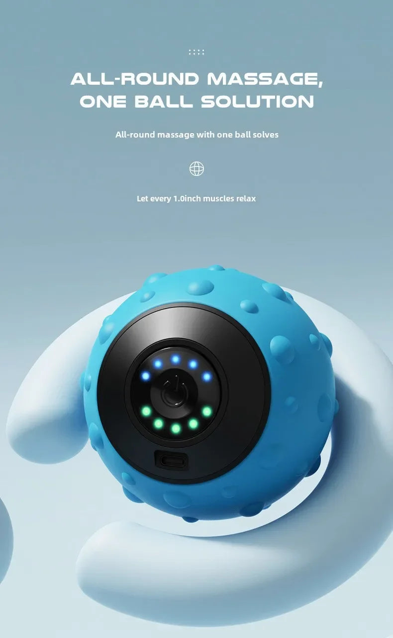 Vibrating Massage Ball for Muscle Recovery - Portable Therapy Tool Relaxation Treatment Tidesmit