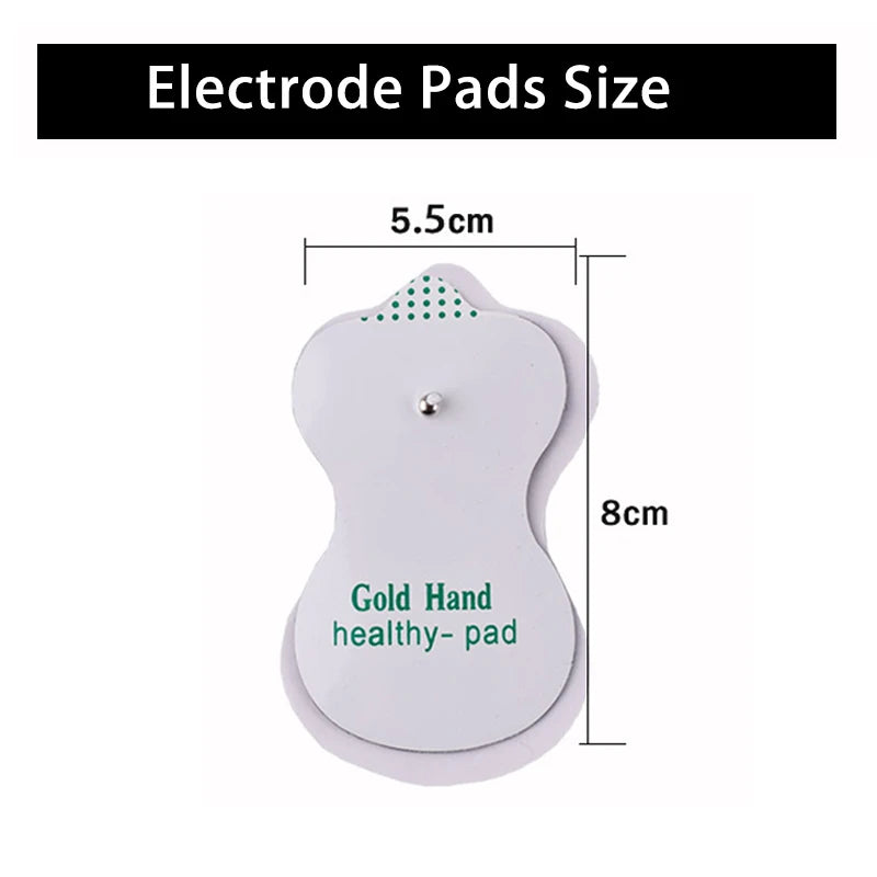 TENS Unit Electrode Pads: Reusable Muscle Stimulator Gel Sets Back Massage Instrument Tidesmit