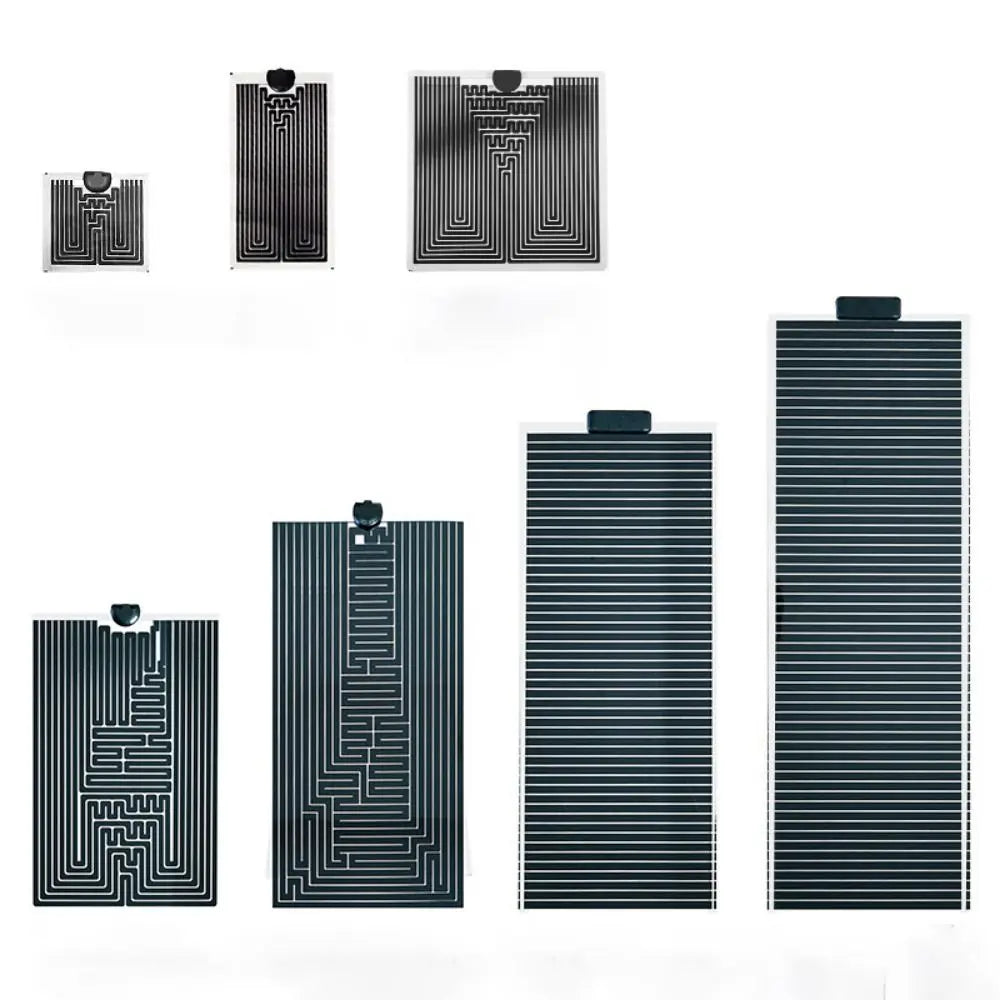 Graphene reptile heating mat with temp controller, various sizes, 220V EU plug for warm, safe terrarium habitats.