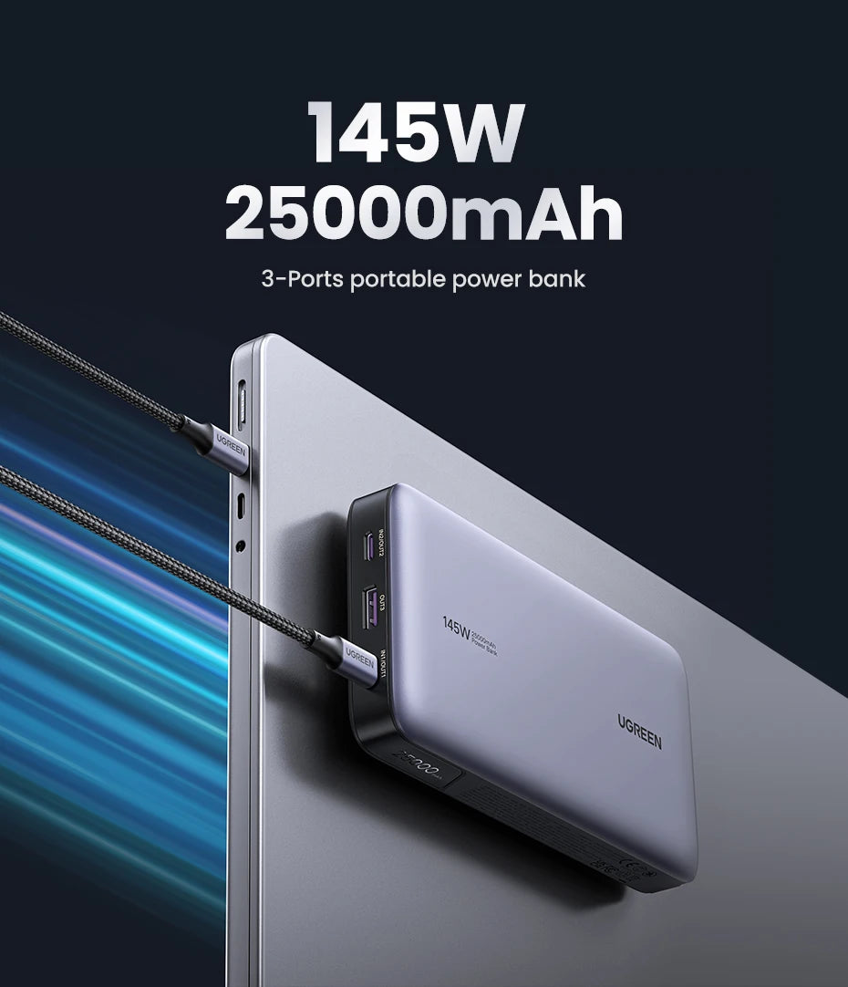 Tidesmit 145W Fast Charging Power Bank 25000mAh for MacBook Pro Tidesmit
