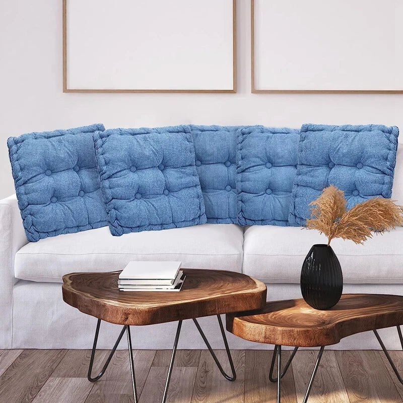 Tufted Seat Cushion Large Square Round Thicken Chair Pad Tatami Floor Pillow Cushion for Home Office Patio Dining Chairs 50x50cm