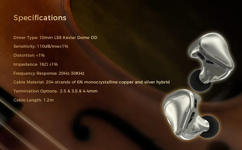 LETSHUOER Cadenza 12 In-Ear Monitors | 12 Hybrid Driver HiFi | Tidesmit Tidesmit