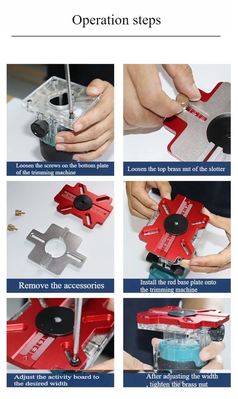 Woodworking 2-in-1 Slotted Positioning Plate Aluminum Alloy Drawer Handle Punching Template Wood Convenient Cut Auxiliary Tools