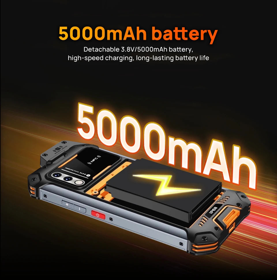 UNIWA W999 ATEX Explosion-proof Smartphones Rugged IP68 6.39" FHD Andriod13 8GB+128GB 5000mAh Walkie Talkie PTT NFC Mobile Phone