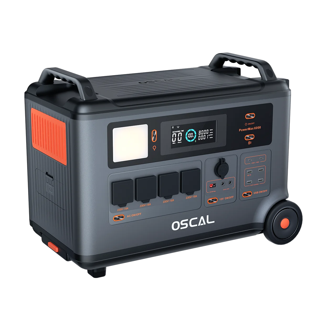 Oscal Powermax6000 Portable Charger 3600Wh LiFePO4 Power Station Tidesmit