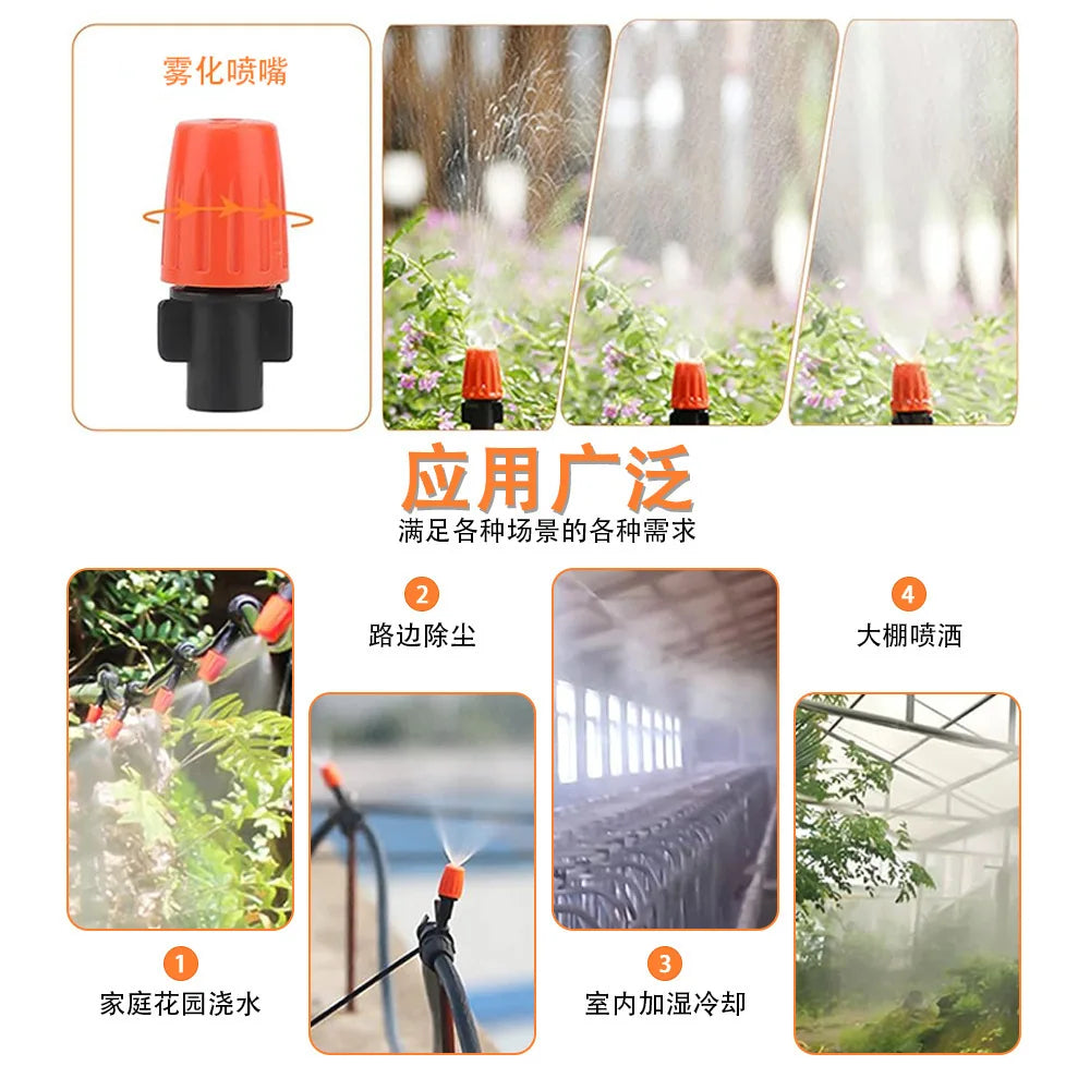 Adjustable Water Atomization Kit – A Cooling Marvel for Farms, Summer Outdoor Low-Pressure Garden Sprinkler, and Automatic Plant