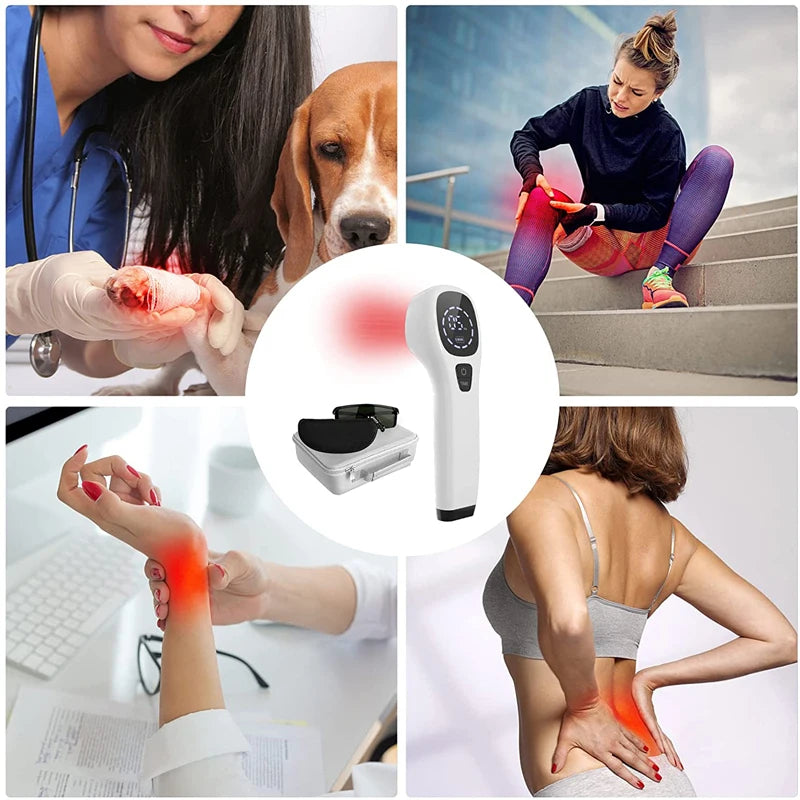 Laser Therapy Device for Pain Relief - Handheld LLLT 808nm by Tidesmit Back Massage Instrument Tidesmit