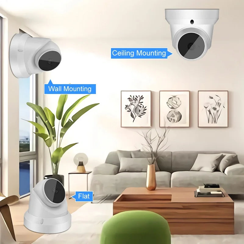 3MP WiFi IP Camera V380 Pro App Smart Home Security Night Vision Indoor Ceiling Mount Wireless CCTV Dome Camera