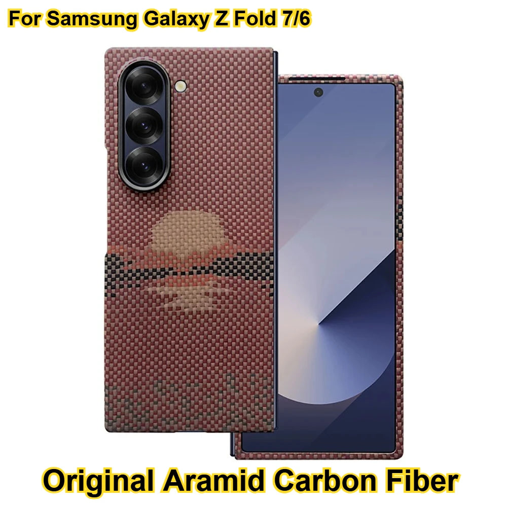 Samsung Galaxy Z Fold 7 Kevlar Carbon Fiber Case - Military-Grade Protection Tidesmit
