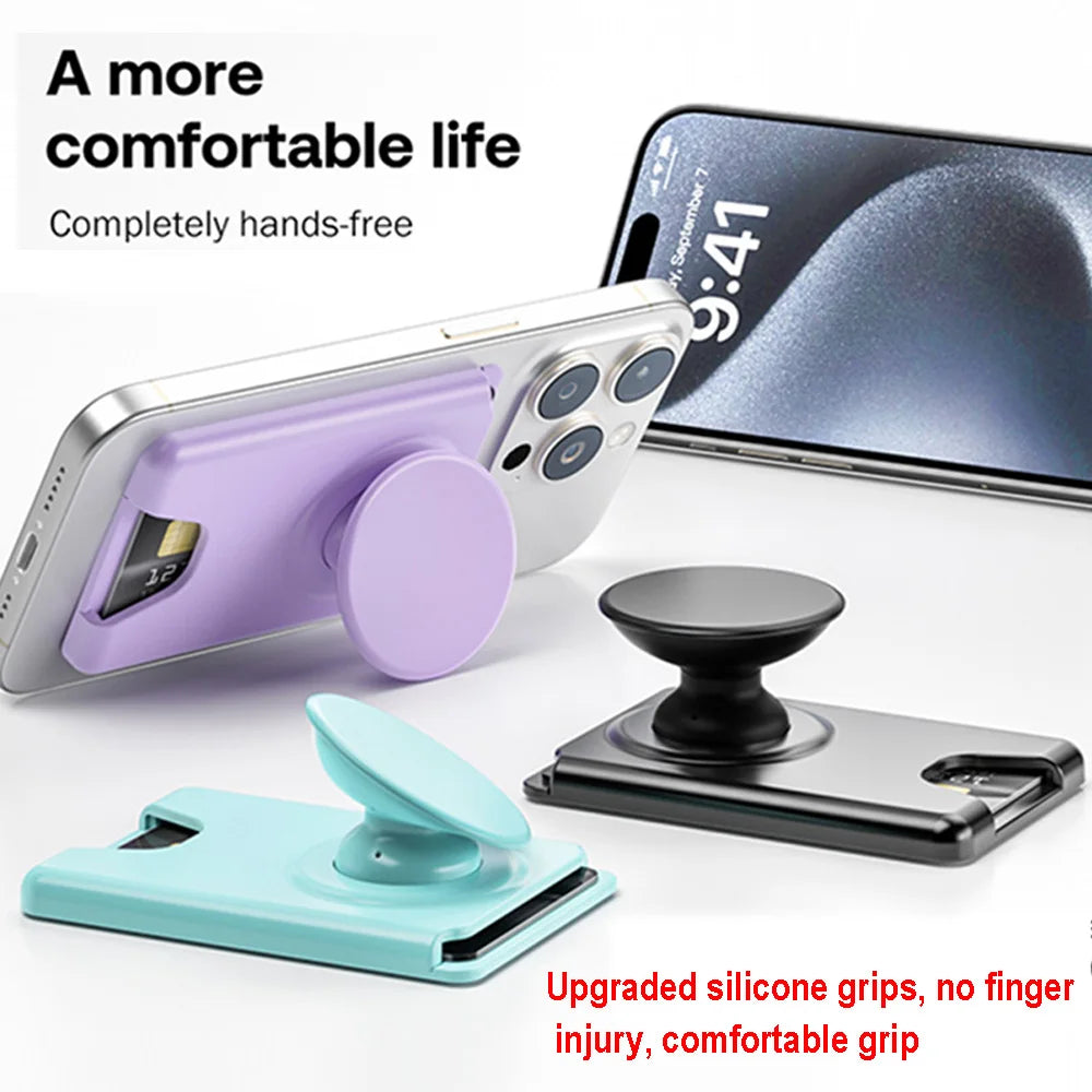 Magnetic Phone Wallet Case with Grip - Slim Shock-Absorbing Cover Tidesmit