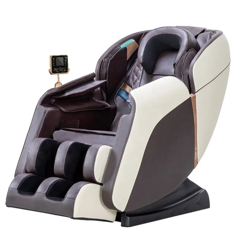 Zero Gravity Massage Chair with Bluetooth - Brown & Gold Full Body Massage Chairs Tidesmit