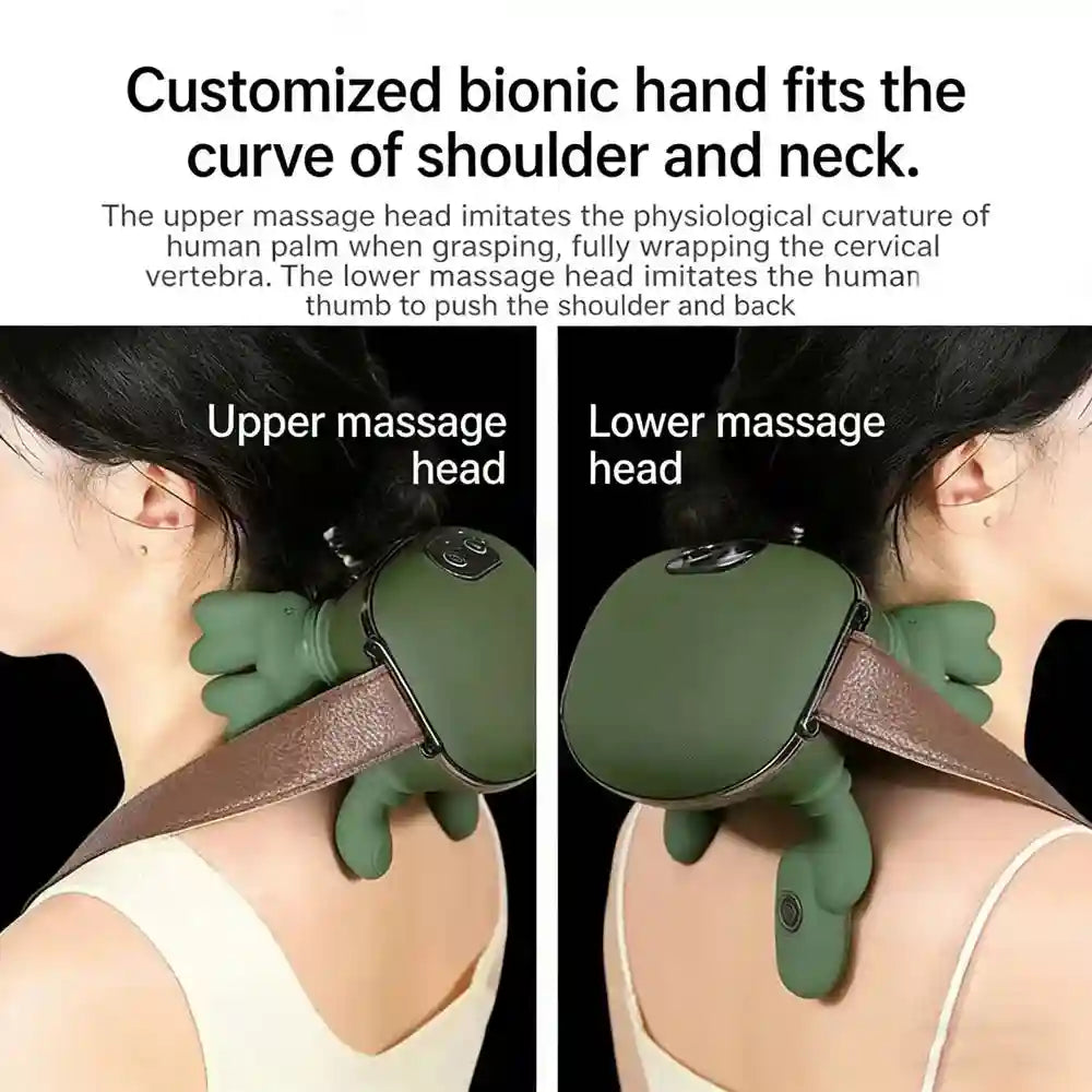 Deep Tissue Neck and Shoulder Massager | Wireless Heat Therapy Device Massage Roller Tidesmit