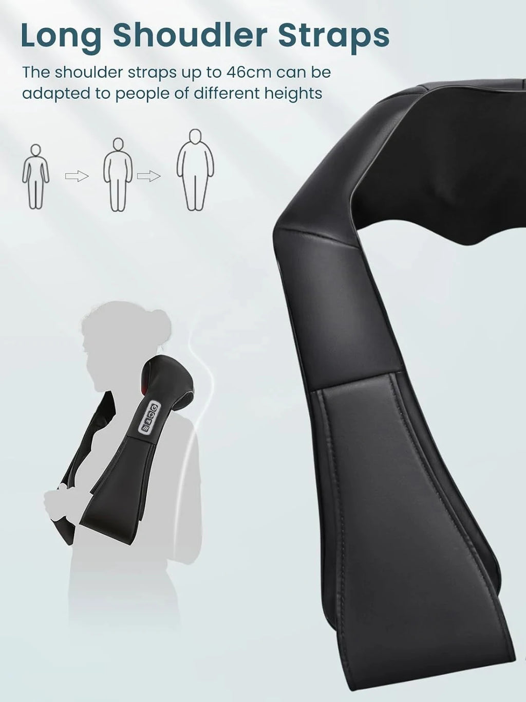 Shiatsu Neck and Shoulder Massager with Heat | Deep Tissue Relief Massage Cushion Tidesmit