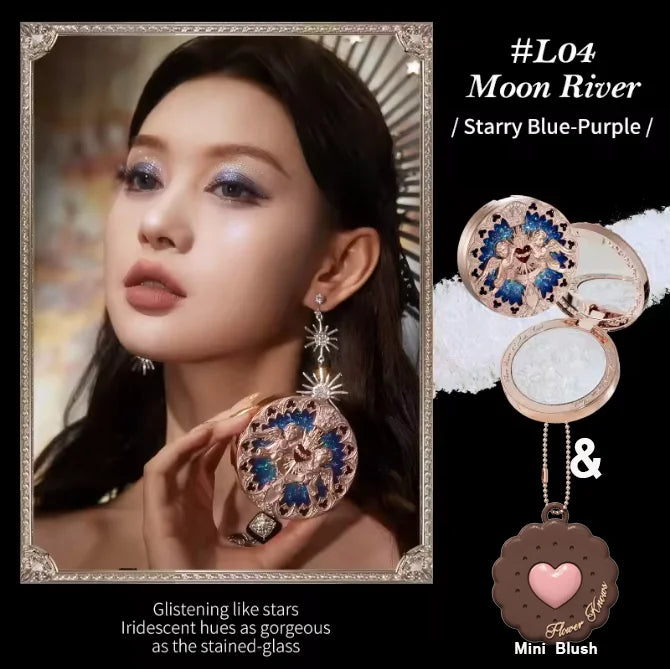 Tidesmit Flower Knows Little Angel relief highlight face powder texture close-up for radiant makeup contouring