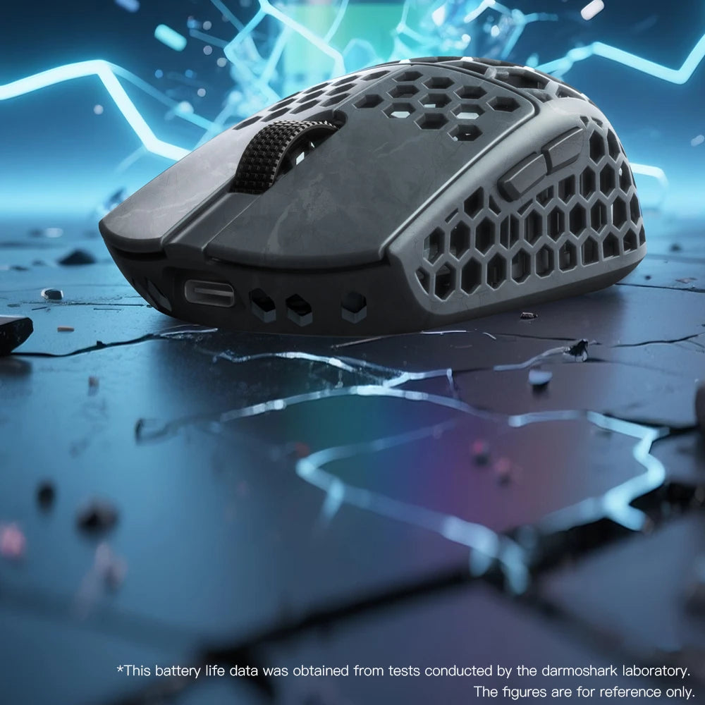 Darmoshark M5Air V2 Forged Carbon Fiber Gaming Mouse Wireless 8K Macro Mouse 30KDPI  Finger Grip Small Hand Mice 30g Lightweight