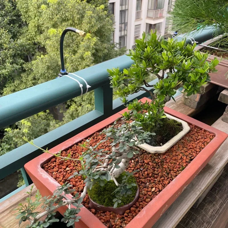5-20M Universal Automatic Irrigation Sprinkler Kit Garden Balcony Atomization Sprinkler Watering Kits Rotating Copper Nozzle
