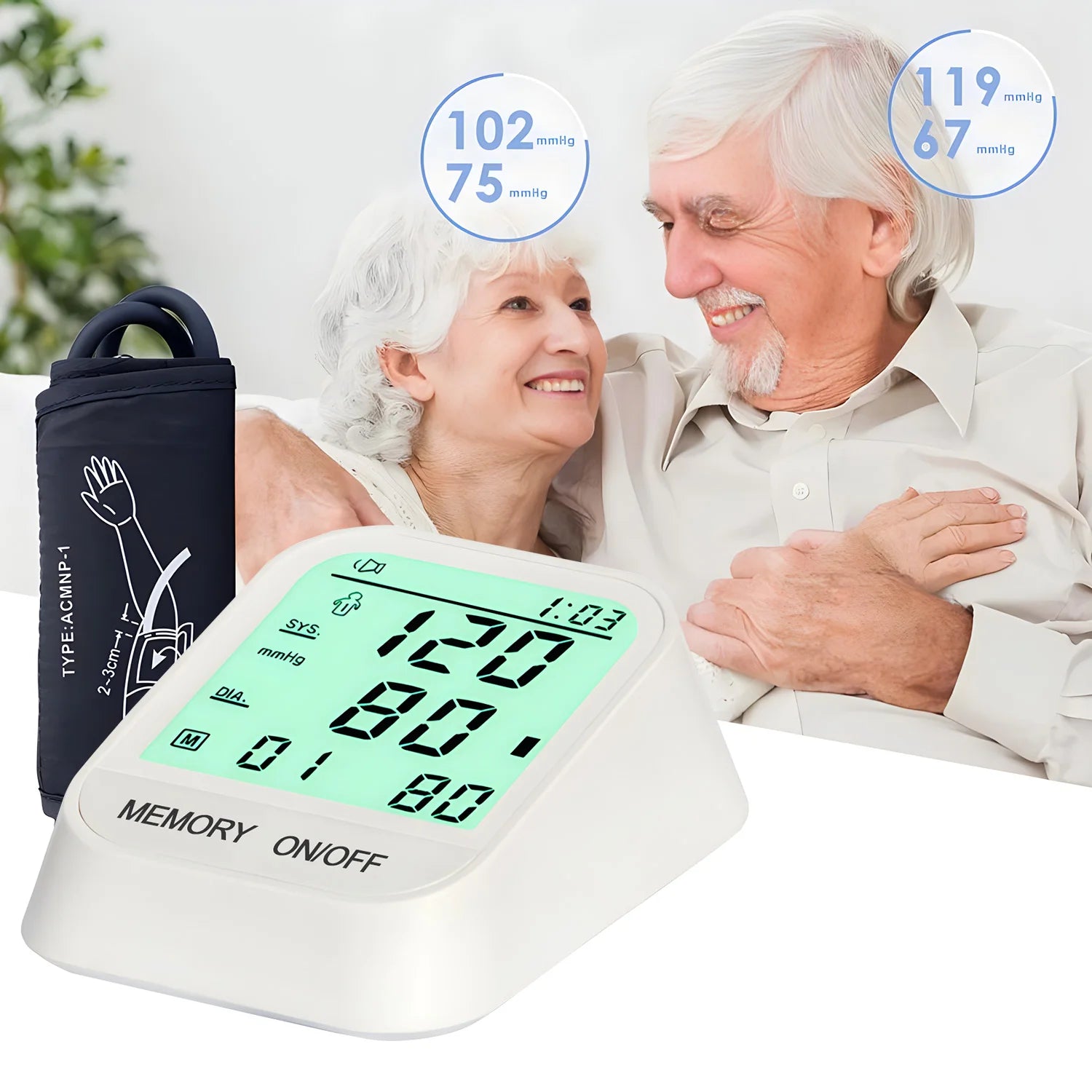 Medical Automatic Sphygmomanometer Digital Arm Wrist BP Blood Pressure Monitor Tensiometer Tonometer Heart Rate Pulse Meter