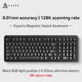 AJAZZ AK980 MAX Wired Magnetic Switch Keyboard 0.01mm 8K Mechanical Keyboards Hot Swap ARGB E-sports Games Customized Keyboard