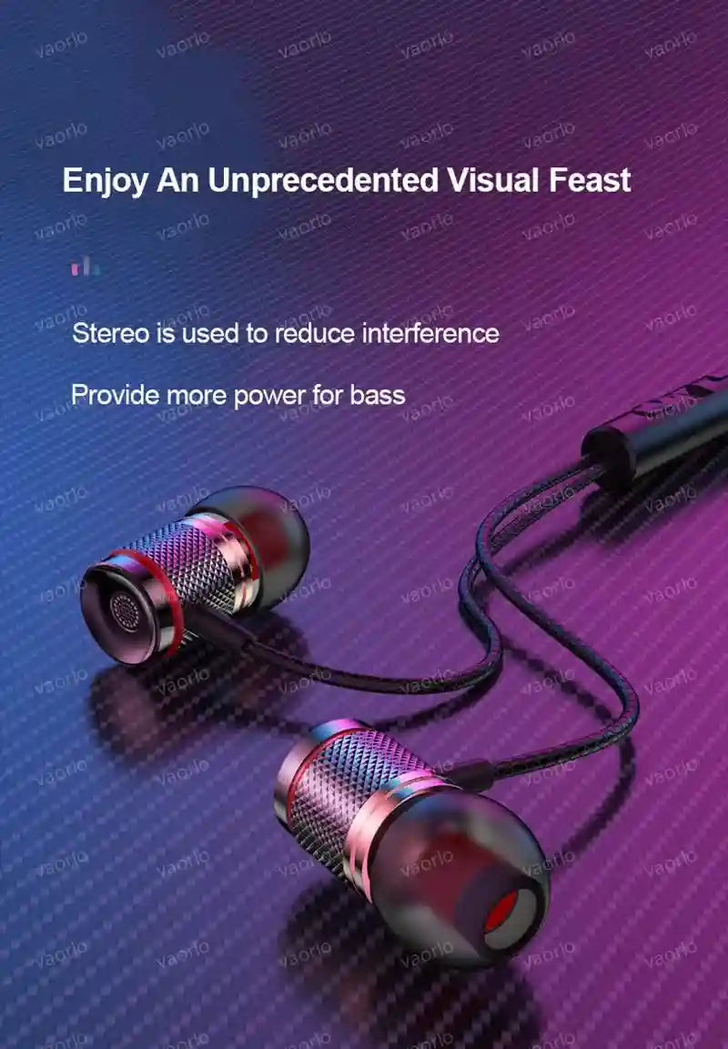 Wired Earbuds with Mic: 7.1 Surround Sound Type-C & 3.5mm AUX Tidesmit