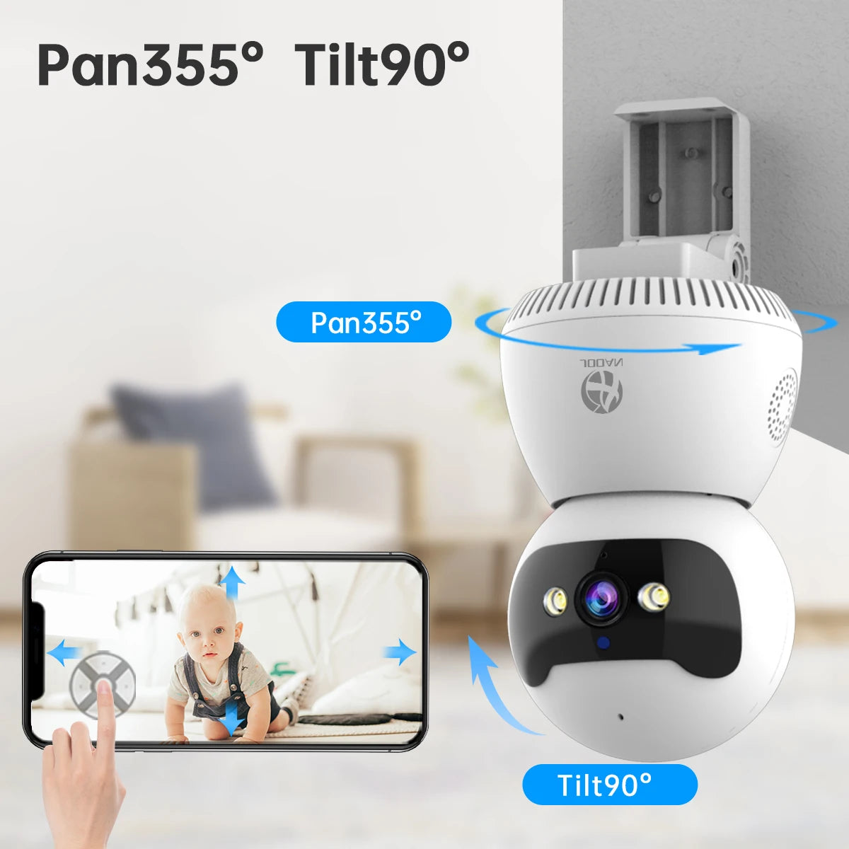 JOOAN 5MP 3MP IP Camera 5G WiFi Smart Home Indoor Wireless IP Surveillance Camera CCTV Camera AI Tracking Security Baby Monitor