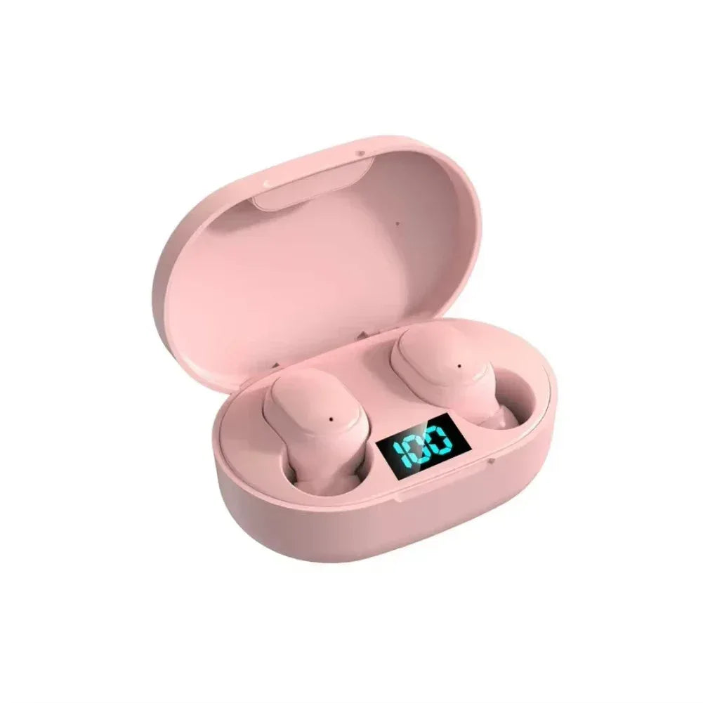 E6S TWS Bluetooth Earphones Wireless Bluetooth Headset Noise Cancelling Headsets With Microphone Headphones For Xiaomi iphone Pink Tidesmit